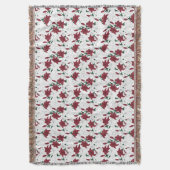 Rood- en witte kerstgalgen deken (Voorkant Verticaal)