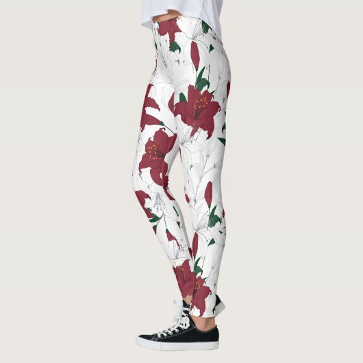 Rood- en witte kerstgalgen leggings (Links)