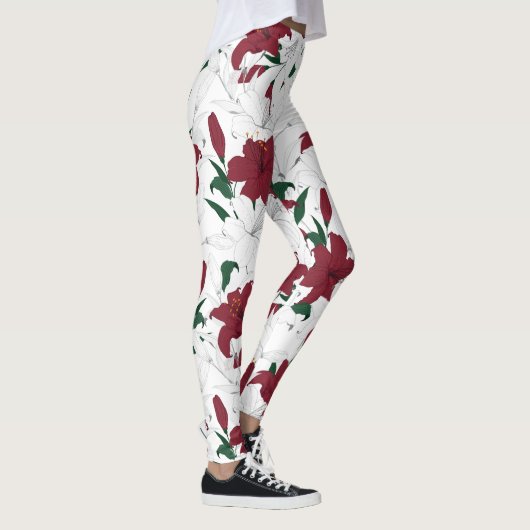 Rood- en witte kerstgalgen leggings (Rechts)