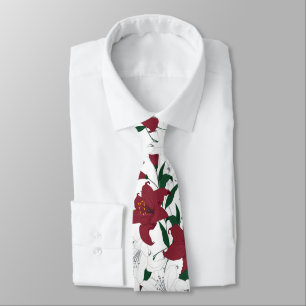 Rood- en witte kerstgalgen stropdas
