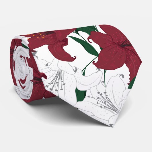 Rood- en witte kerstgalgen stropdas (Opgerold)