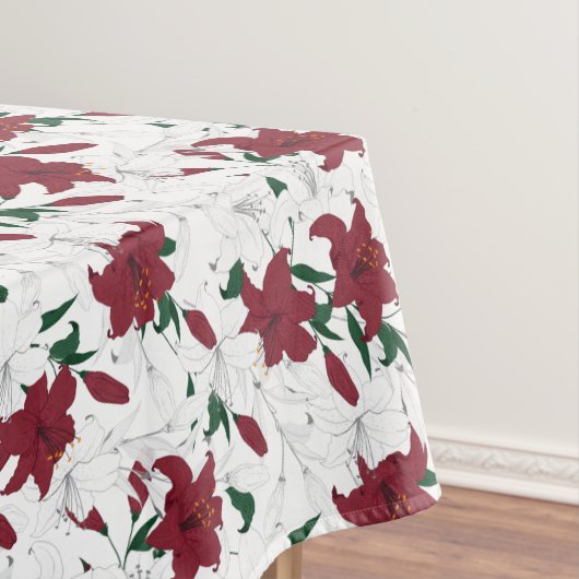 Rood- en witte kerstgalgen tafelkleed (Voorbeeld)