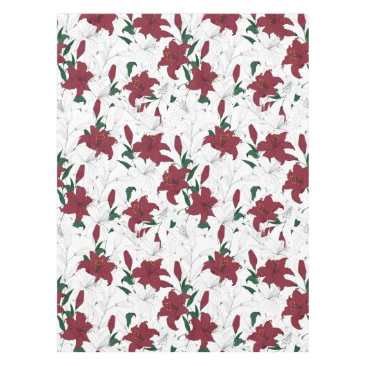 Rood- en witte kerstgalgen tafelkleed (Voorkant)