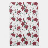 Rood- en witte kerstgalgen theedoek (Verticaal)