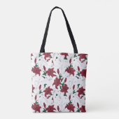 Rood- en witte kerstgalgen tote bag (Achterkant)