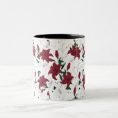 Rood- en witte kerstgalgen tweekleurige koffiemok (Center)