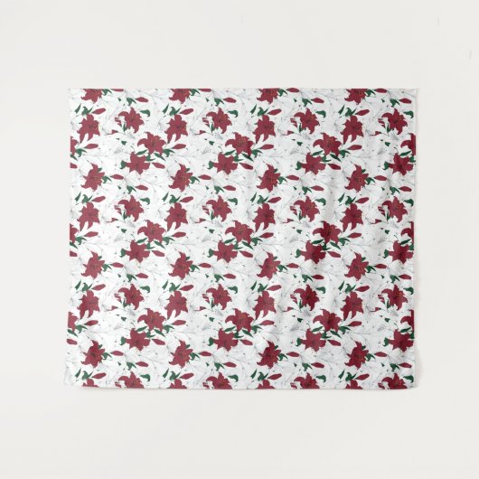 Rood- en witte kerstgalgen wandkleed (Voorkant (horizontaal))