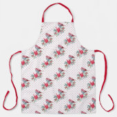 Rood- en witte kerstkardinalen schort (Voorkant)