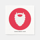 Rood- en witte kerstman Modern Holiday Servetten (Voorkant)