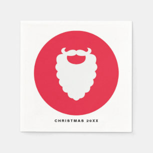 Rood- en witte kerstman Modern Holiday Servetten