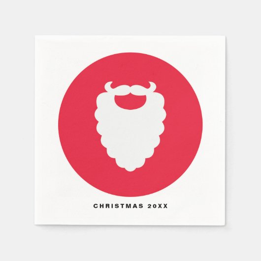 Rood- en witte kerstman Modern Holiday Servetten (Voorkant)