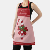 Rood- en witte kerstsnoepsuikerriet schort (Insitu)