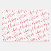 Rood- en witte kerstsnowflakes ster inpakpapier vel (Voorkant)