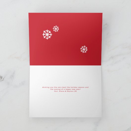 Rood- en Witte lijst van Nice Vraag naar een vrien Feestdagen Kaart (Binnen)