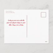 Rood- en Witte lijst van Nice Vraag naar een vrien Feestdagenkaart (Achterkant)