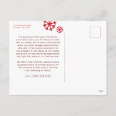 Rood- en Witte lijst van Nice Vraag naar een vrien Feestdagenkaart (Achterkant)