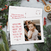 Rood- en Witte lijst van Nice Vraag naar een vrien Feestdagenkaart