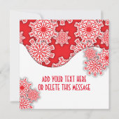 Rood- en witte noordse sneeuwvlokken Zure kerst (Achterkant)