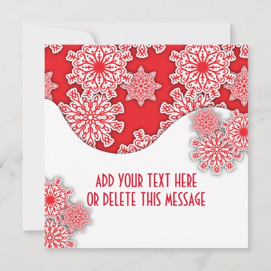 Rood- en witte noordse sneeuwvlokken Zure kerst (Achterkant)