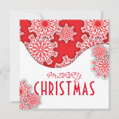 Rood- en witte noordse sneeuwvlokken Zure kerst (Voorkant)