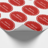 Rood- en witte poka Dot Persoonlijke Gift Wrap Cadeaupapier (Hoek)