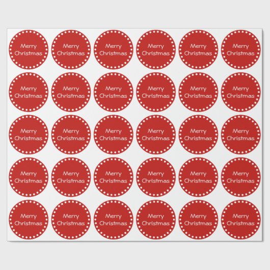 Rood- en witte poka Dot Persoonlijke Gift Wrap Cadeaupapier (Vlak)