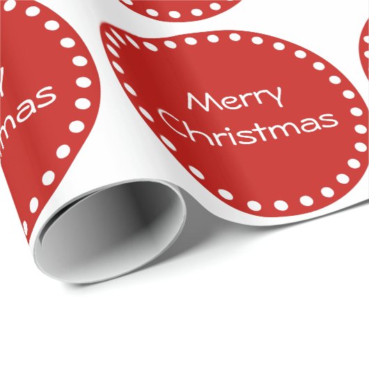 Rood- en witte poka Dot Persoonlijke Gift Wrap Cadeaupapier (Rol Hoek)