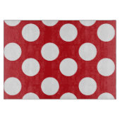 Rood- en witte poka-dot snijvlak snijplank (Voorkant)