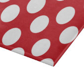 Rood- en witte poka-dot snijvlak snijplank (Hoek)