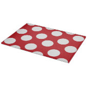 Rood- en witte poka-dot snijvlak snijplank (Hoek)