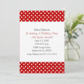 Rood- en witte poka-puntafdruk kaart (Staand voorkant)