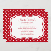 Rood- en witte poka-stippen kaart (Voorkant / Achterkant)