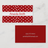 Rood- en witte pooldop Datum afspeelkaart Contactkaartje (Voorkant / Achterkant)