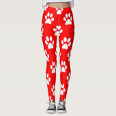 Rood- en witte poten leggings (Voorkant)