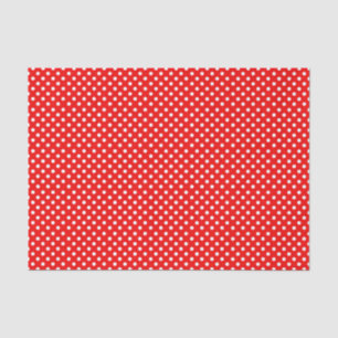 Rood- en witte retropolka-stippen tissuepapier