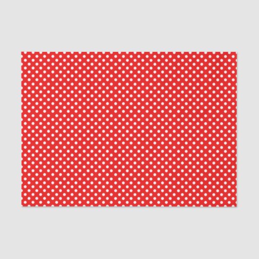 Rood- en witte retropolka-stippen tissuepapier (Voorkant)