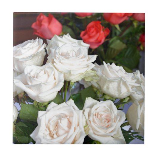 Rood- en witte rozen tegeltje (Voorkant)