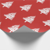 Rood- en witte sinaasappelbomen kerst cadeaupapier (Hoek)
