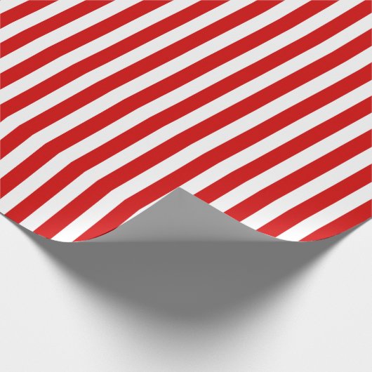 Rood- en witte snoepjes strepen cadeaupapier (Hoek)