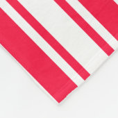 Rood- en witte snoepjes strepen fleece deken (Hoek)