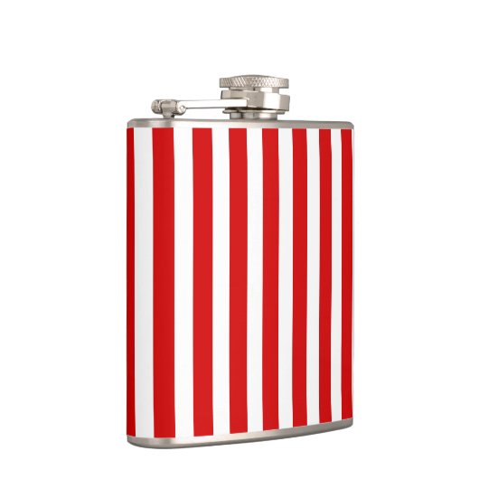 Rood- en witte snoepjes strepen heupfles (Rechts)