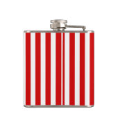 Rood- en witte snoepjes strepen heupfles (Achterkant)