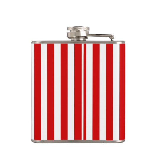 Rood- en witte snoepjes strepen heupfles (Achterkant)