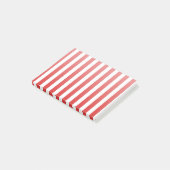 Rood- en witte snoepjes strepen post-it® notes (Schuin)