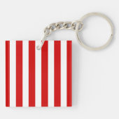 Rood- en witte snoepjes strepen sleutelhanger (Achterkant)