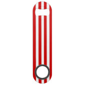 Rood- en witte snoepjes strepen speed flessenopener (Voorkant)