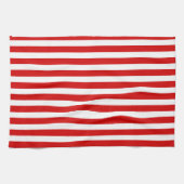 Rood- en witte snoepjes strepen theedoek (Horizontaal)