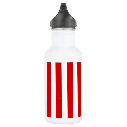 Rood- en witte snoepjes strepen waterfles (Rechts)