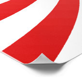 Rood- en witte spiraalvormige optische illusie poster (Hoek)