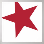 Rood- en witte ster poster (Voorkant)